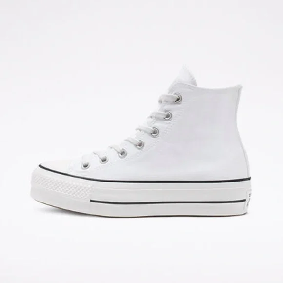 SOLD NEW Converse Platform Canvas Chuck Taylor All Star White + Black - Picture 4 of 6